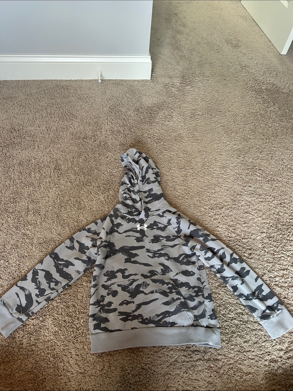 Gray Camouflage Hoodie Sweatshirt - Youth Boy